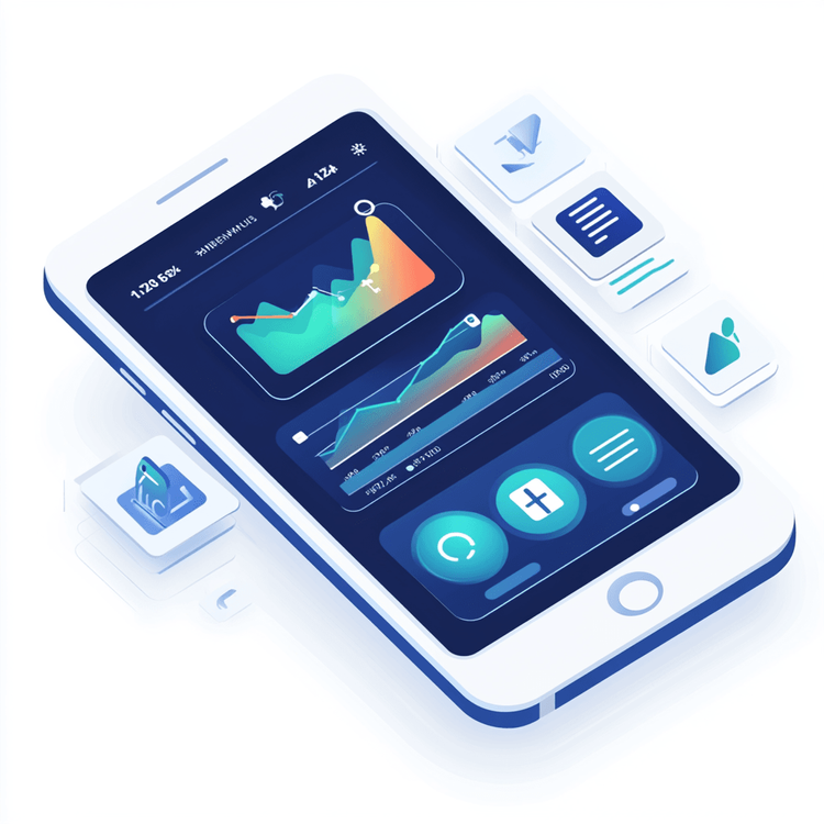 Image d'un smartphone avec une courbe et un graphique proposés par le logiciel Cap Control,  pour suivre la température des chambres froides et meubles réfrigérés